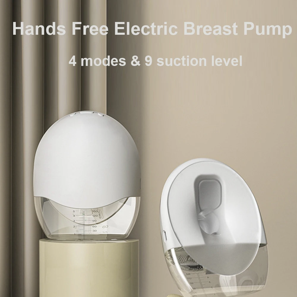 Portable Wearable Breast Pump Hands Free Electric Breast Pump with LED Screen for Breastfeeding Low Noise Built-in Battery