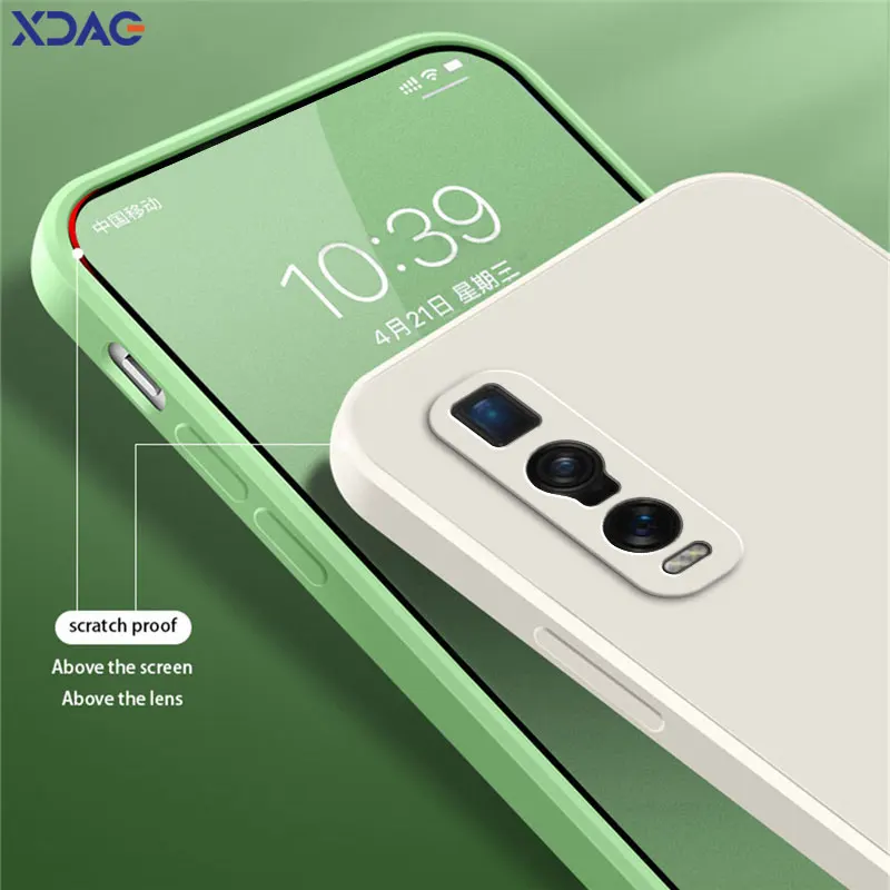 Square Liquid Silicone Shockproof Phone Case with Lens Protection – Soft 360° Coverage