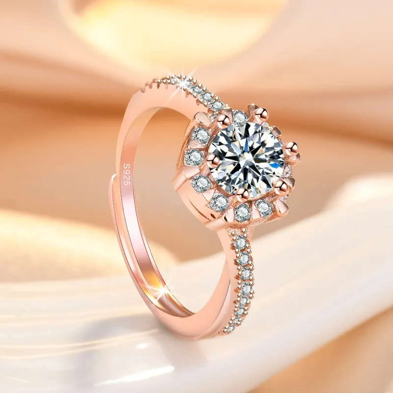 Fashion Luxury Trendy Classic Rings for Women Color Sparkling Lab Fine Jewelry Silver Rings Original Certified Engagement Ring