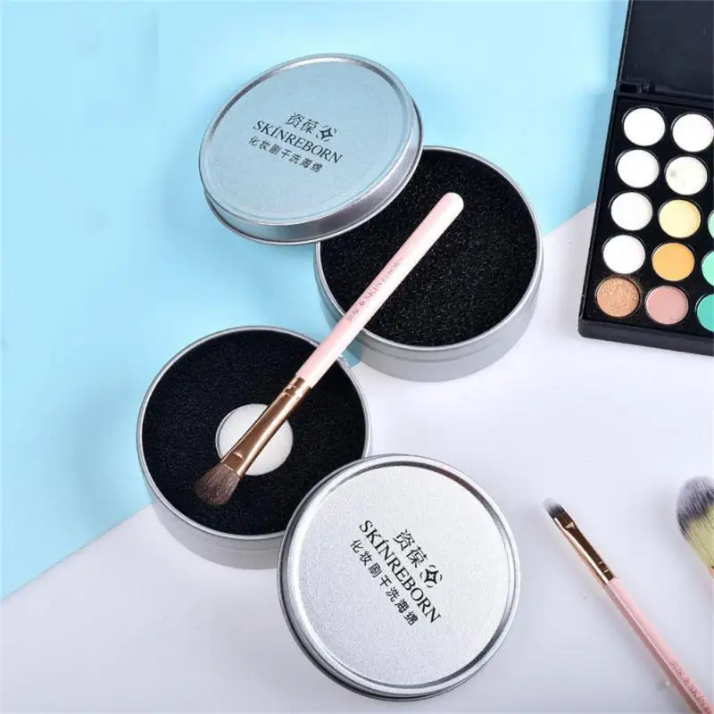 메이크업 브러쉬 청소 상자 청소 스폰지 도구, 아이 섀도우 브러쉬, 빠른 청소 상자, 레이지 박스, 흑백 이중층