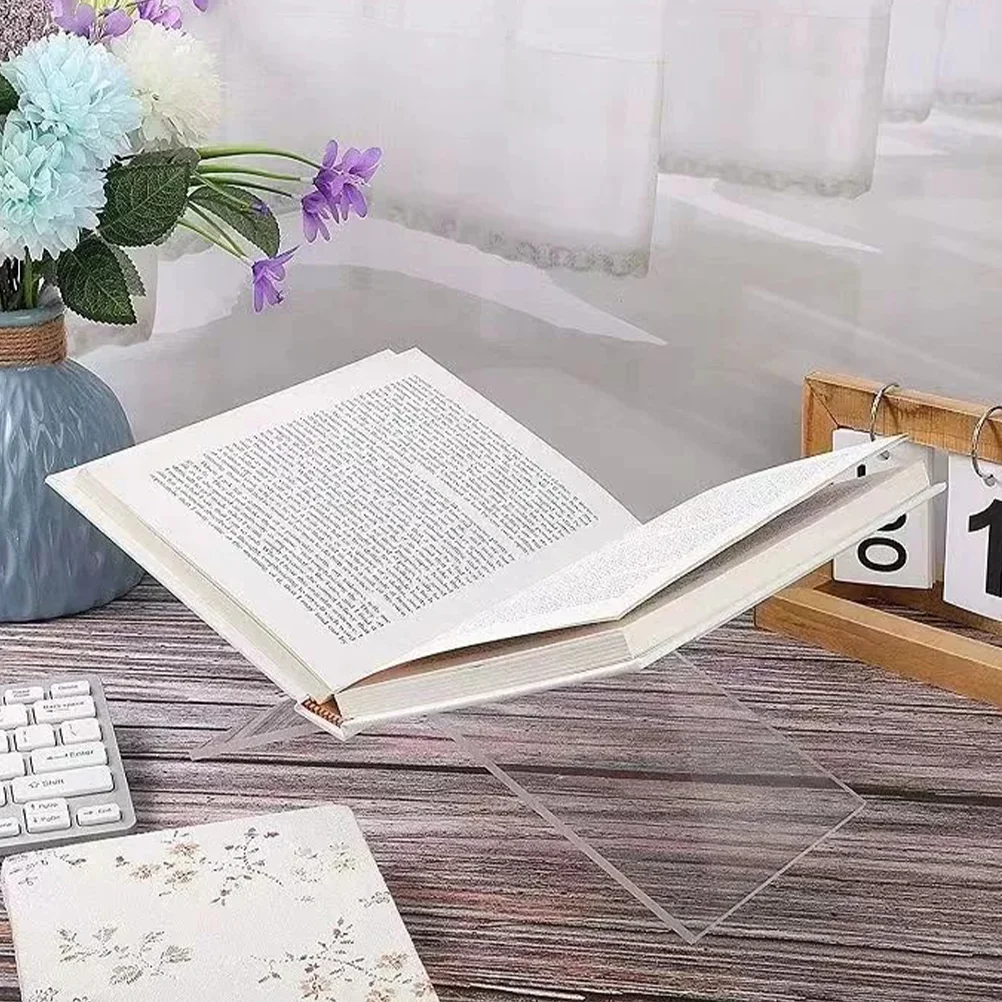

Recipe Book Holder Multifunctional Display Stand Clear Acrylic Display Rack for Kitchen Countertop