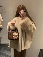 Faux Mink Fur Coat for Women Winter Thick Loose Hairy Casual Jacket Y2K Fashion Streetwear Long Sleeve Warm Fur Outerwear 1