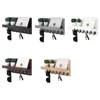 Wood Key Holder Wall Mount Entryway Key and Mail Holder with 7 Sturdy Hooks for Sunglasses Dog Leash Decorative Wall Shelf 6
