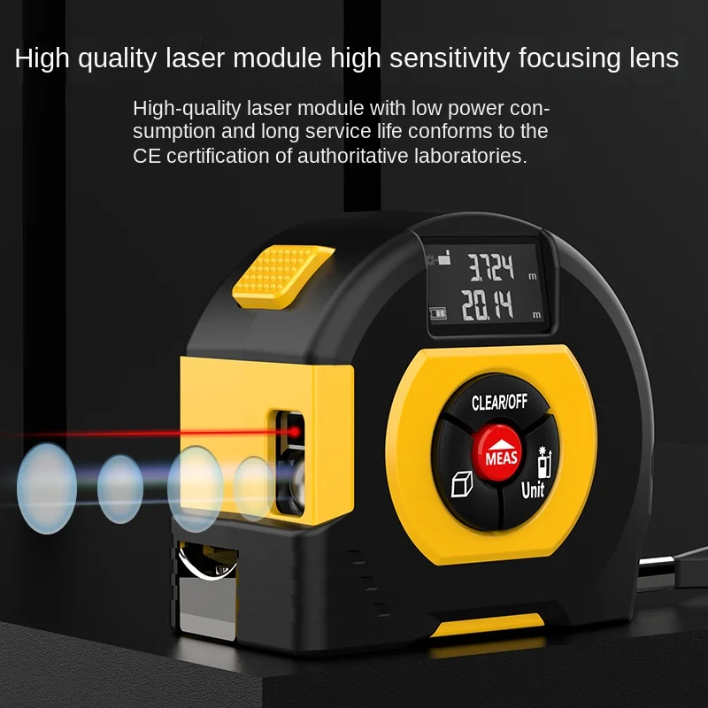 40 60m laser tape measure distance meter stainless digital retractable
