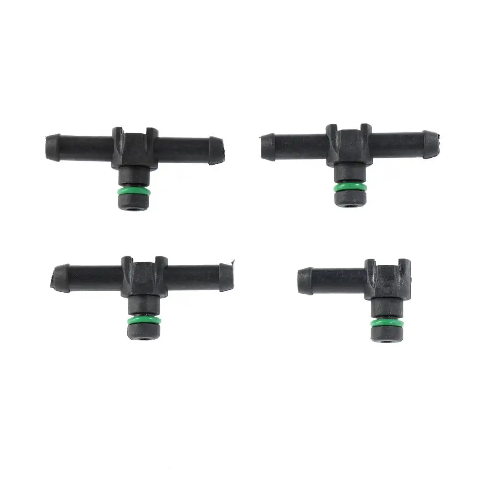 Diesel Injector Return Pipe Connector Leak Off 3X T Pipe 1X L DENSO Injector 4 Pcs diesel injector tubing