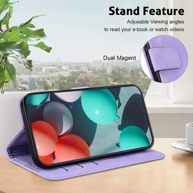 Leather Stand Flip Wallet Case - Enhanced Protection