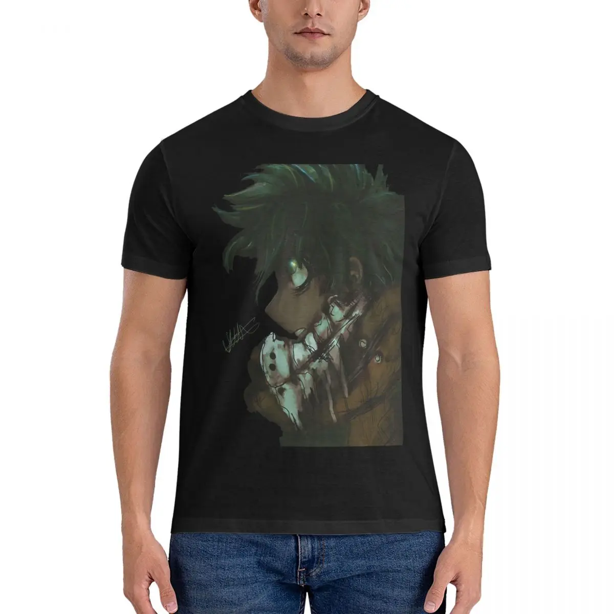 

Men Deku Drawing By Wonderlandonacid T Shirt My Hero The Academia Pure Cotton Clothes Awesome Short Sleeve Round Neck T-Shirt