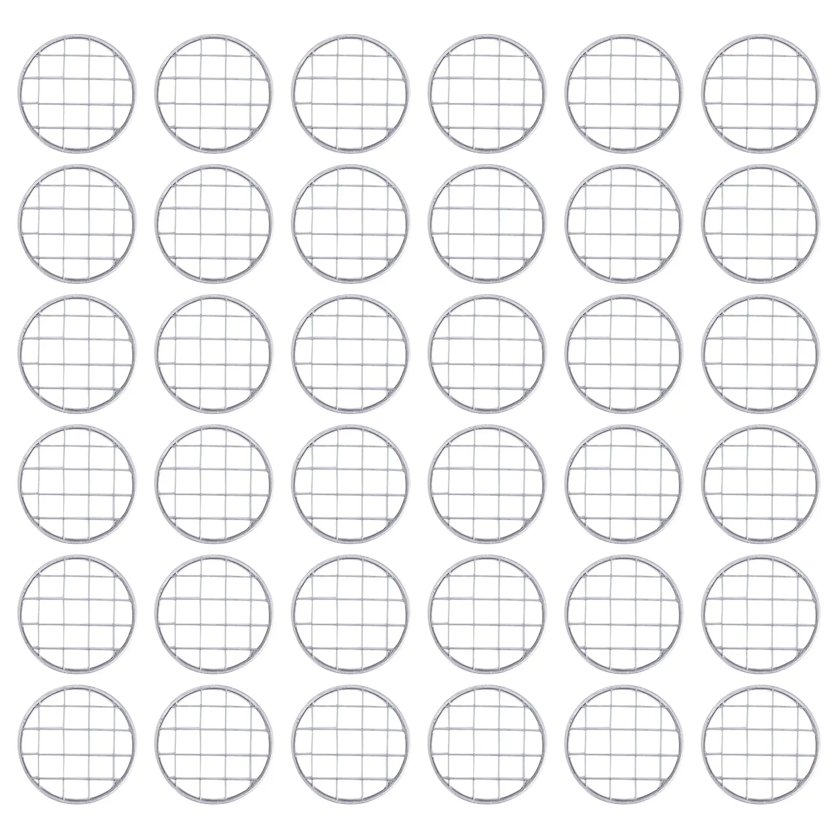 

30 Pieces Flower Jar Flower Lid Floral Frog Vase Insert Canning Jar Insert Jar Lid with Square Grids,70mm