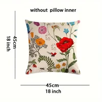 Outdoor Patio Throw Pillow Covers Summer Spring Garden Flowers Farmhouse Décor Outside Furniture Swing  Decorative Cushion Cases 5