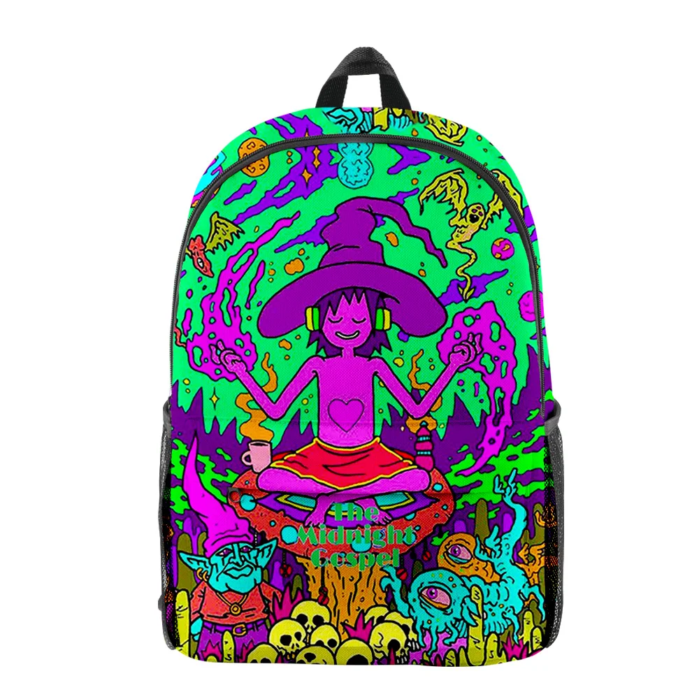 Popular The Midnight Gospel pupil Bookbag Notebook Backpacks 3D Print Oxford Waterproof Boys/Girls Fashion Travel Backpacks