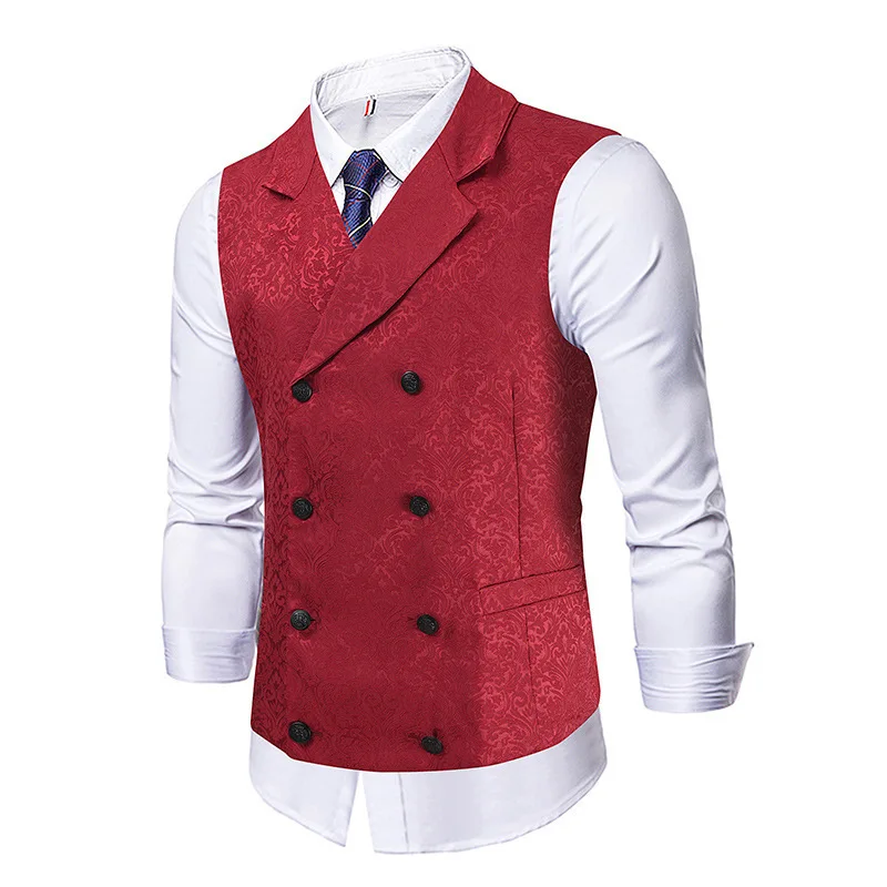 

2024 Cross border Autumn New Men's Casual Vest Slim Fit Fashion Men's Business Vest for Foreign Trade