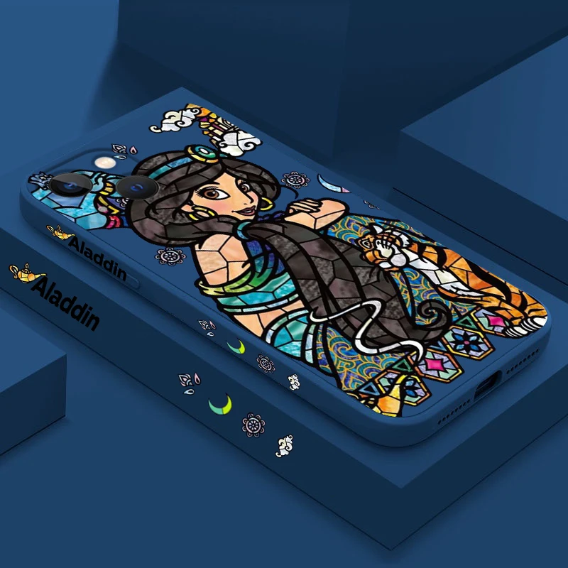 Funda de princesa Disney Aladdín para Apple iPhone 14 13 12 11 Pro Max
