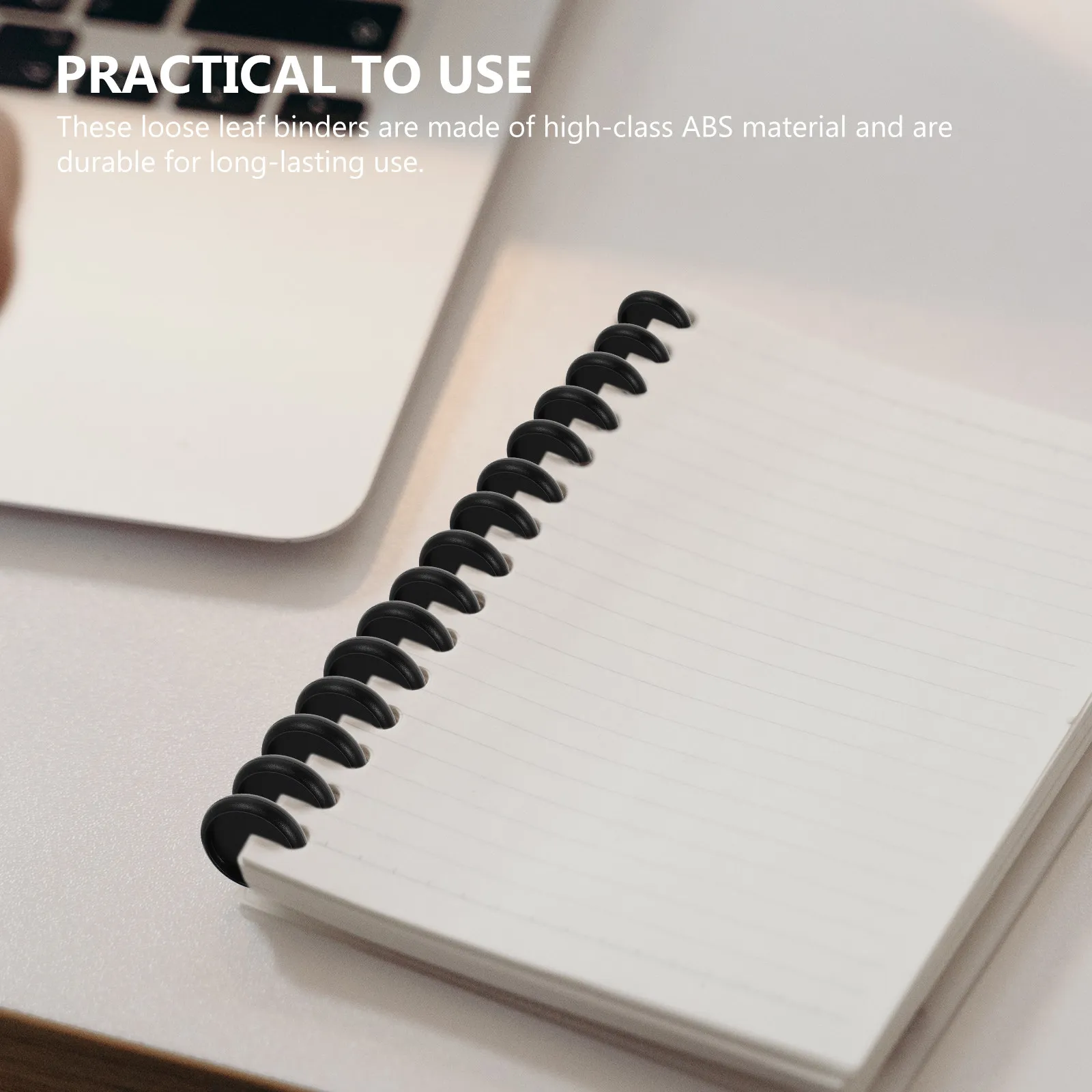 44개 고급 광택 ABS 루즈리프 바인딩 링 디스크바운드 확장 디스크 DIY 북 바인더 노트패드 플래너 학교 사무용