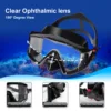 Dry Snorkel Set, Pano 3 Window Snorkel Mask, Anti-Fog Scuba Diving Goggle and Snorkel, Adult Snorkeling Swim Mask with  PC  Lens 2