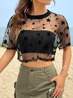 Jennifer Sheer Mesh Crop Top 3