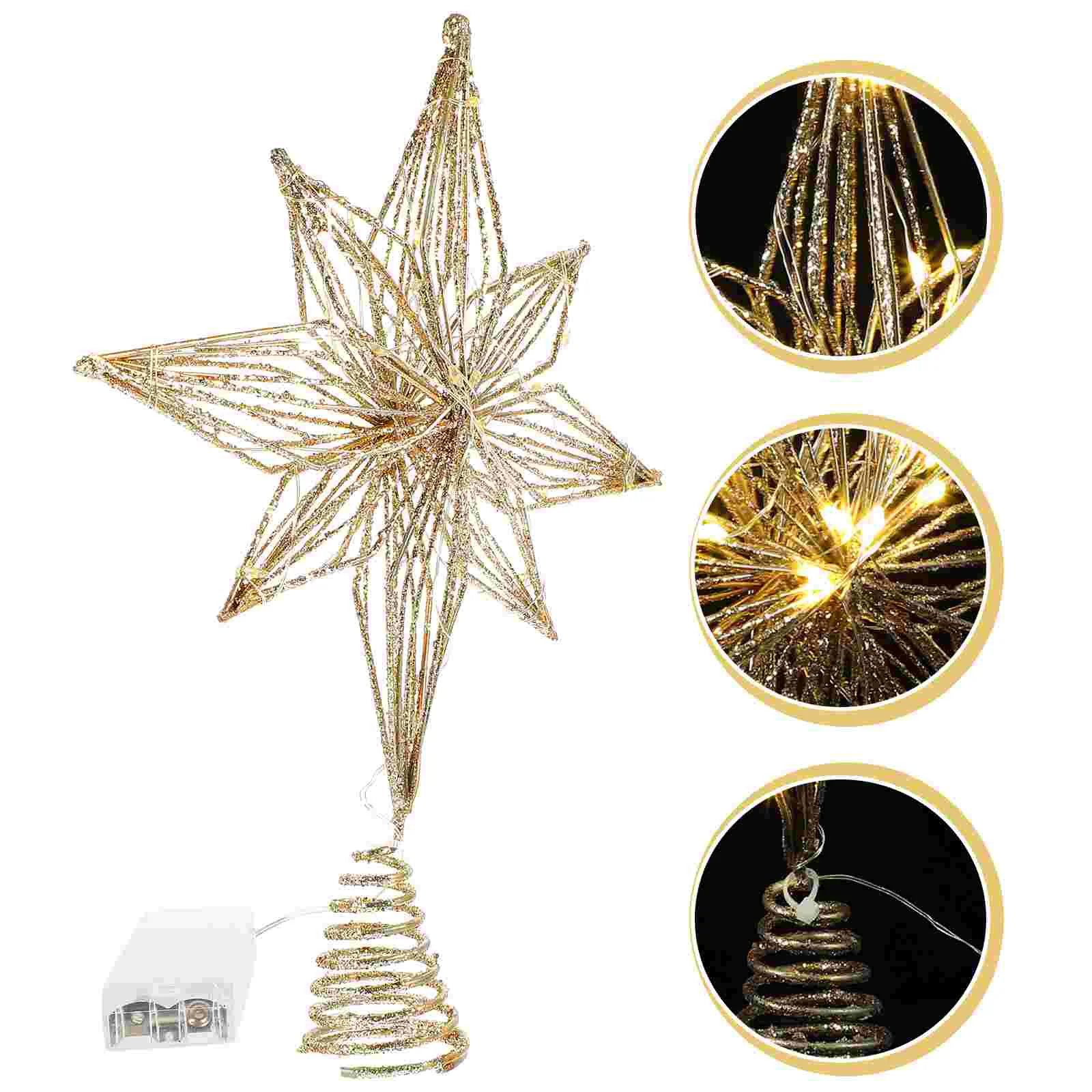 

Топпер для рождественской елки, украшение для рождественской елки, Топпер, освещенная звезда, Топпер, украшение