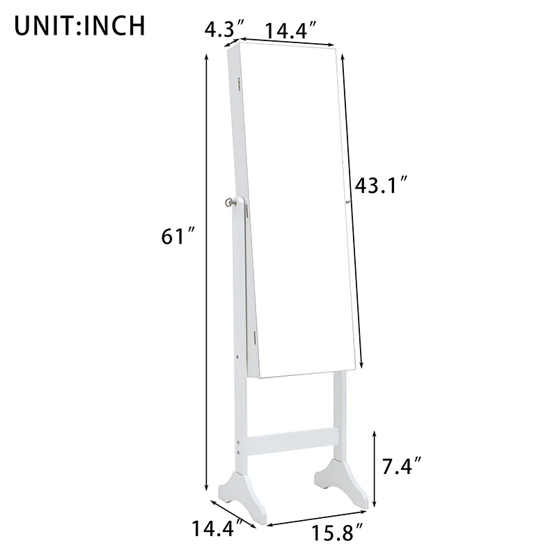 Standing Jewelry Mirror Cabinet 6