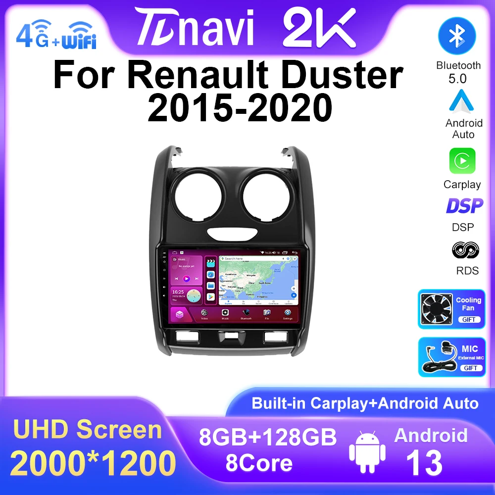 9-inch-QLED-Screen-For-Renault-Duster-2015-2016-2020-Car-Radio ...