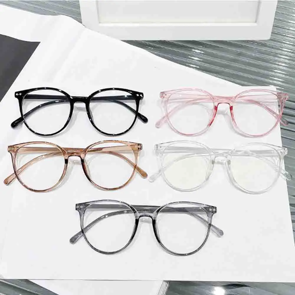 Myopia Glasses Frame Pc Material Retro Glasses Cat'S Eye Frame Fashion Anti Blue Light Glasses For Travel Shopping Beach