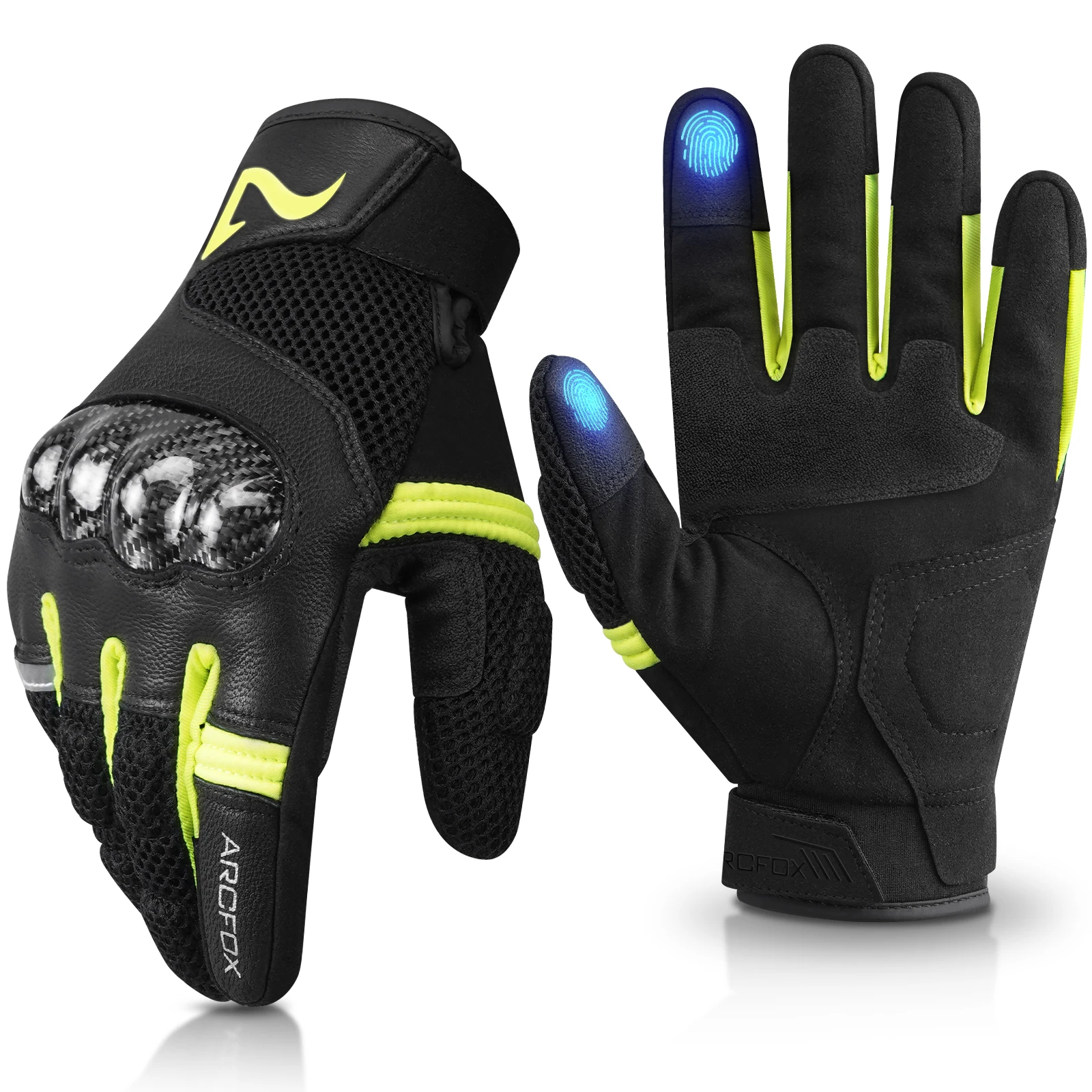 

Motorcycle Gloves for Kawasaki Z1000SX Z900 KTM 990 Adventure 700 Duke Touchscreen Cycling Guantes Carbon Shell Protective Gear