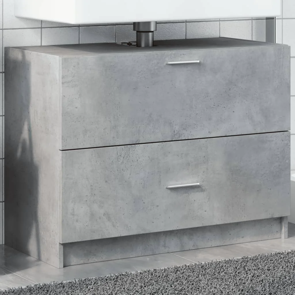 Weißer Waschbeckenunterschrank, 78 x 37 x 59 cm, Holzwerkstoff, modernes Design, stilvoller Badezimmerschrank, stabile Struktur, Möbelsets – Detail 24