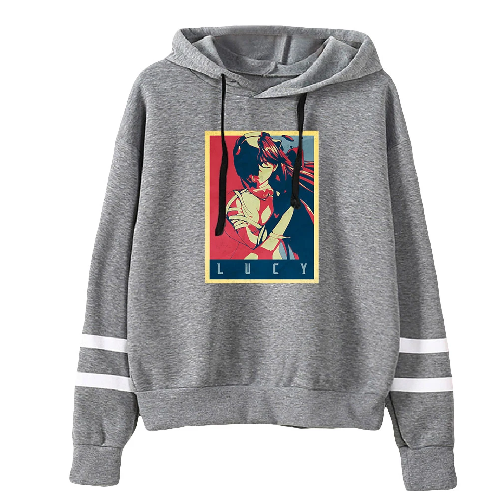 Elfen Lied Anime Hoodie Unisex Pocketless Sleeve Sweatshirt Men Women's Hooded Pullover Harajuku Streetwear 90s Youthful Clothes