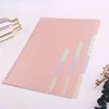 Candy Color Dividers A4 B5 A5 Planner Index Divider Page Plastic Classification Page Tab Bookmark Planner Inserts 8 Pcs/set 3