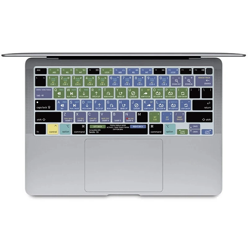 Serato DJ Hotkey Keyboard Cover Skin for MacBook Air 13" with Touch ID MODLE A2179 and A2337 Apple M1 Chip US Layout