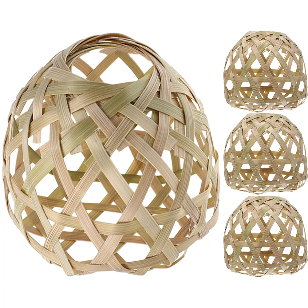 

Woven Bamboo Lamp Shade Chandelier Cover Mini Globe Pendant Light Rattan Ceiling Fan Bulb Cover Ceiling Pendant Lamp