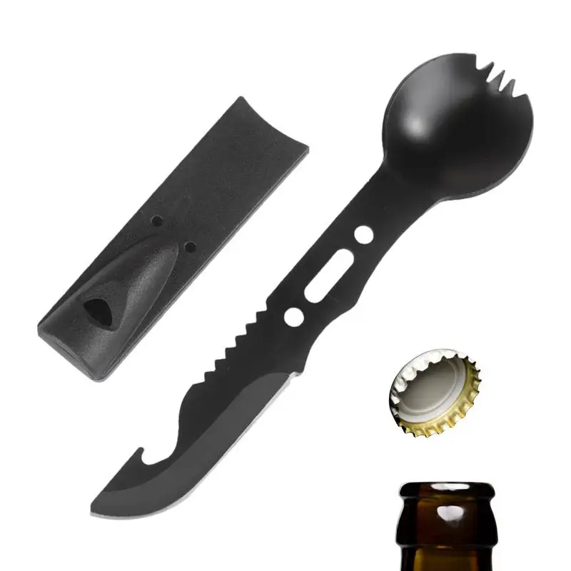 

Multifunctional Camping Fork Outdoor Tableware Fork/Spoon/Cutter/Bottle Opener Camping Spoon Fork Cutter Bottle Opener Whistle