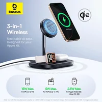 Baseus 22.5W 3-in-1 Wireless Charger Stand Qi2 15W Magnetic Fast Charging TEC Cooling For iPhone 16 15 14 AirPods Apple Watch - Image 2