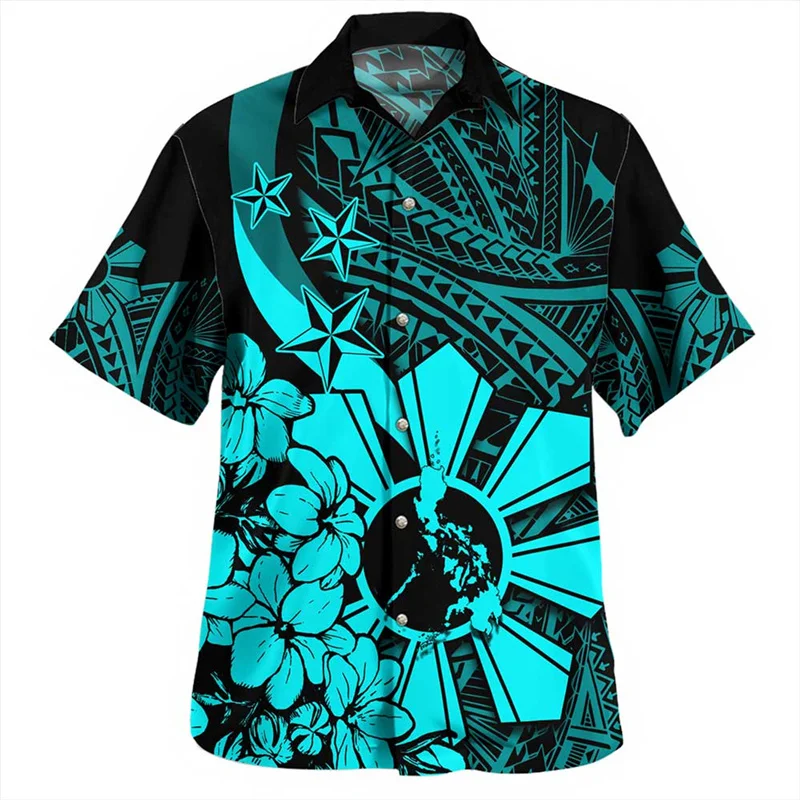 Hisbiscus Printed One-shoulder Top With Pants