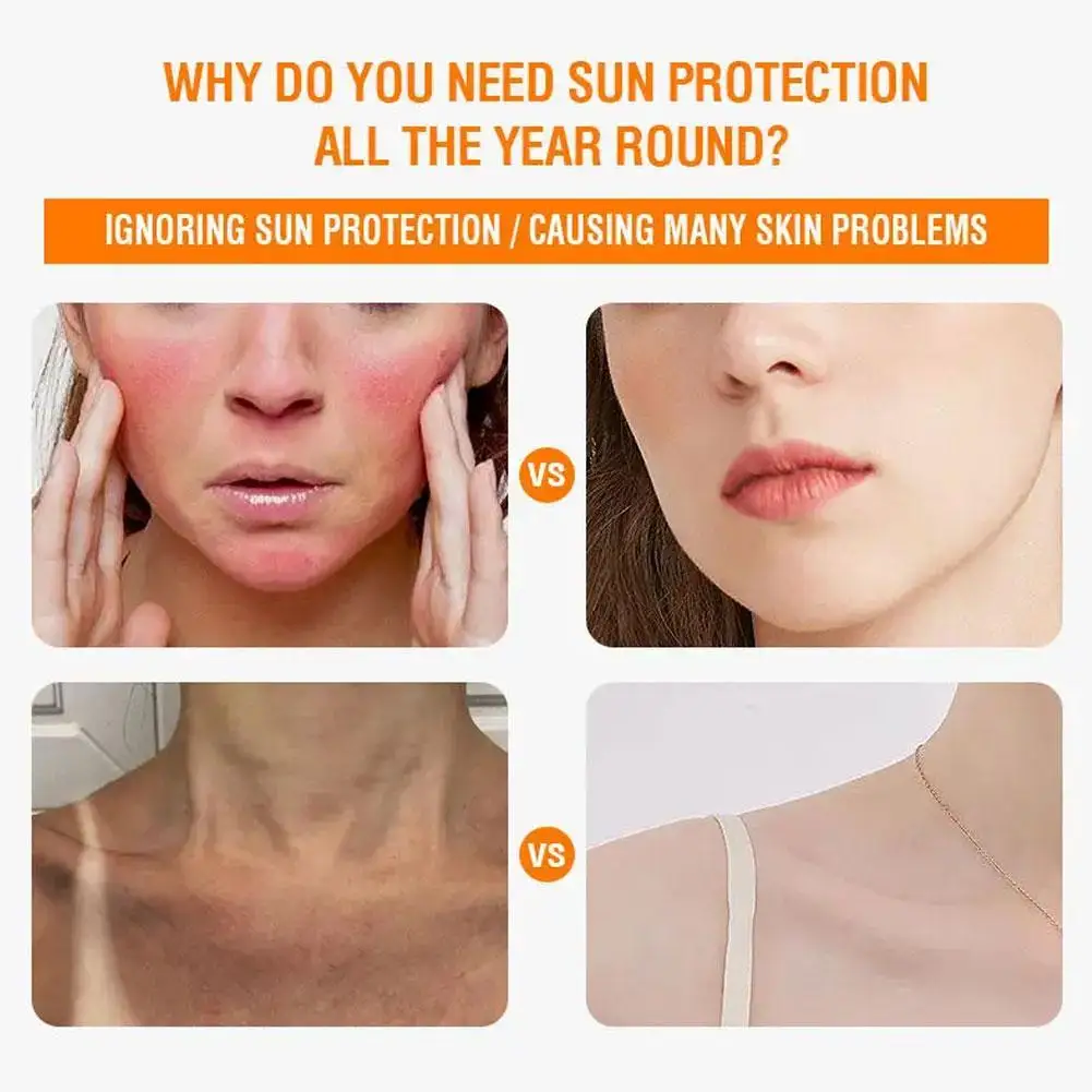 Sunscreen Isolation Whitening Facial Sunscreen Liquid Spf50 Makeup Moisturizing Anti-UV Fixed Body Sun Refreshing Cream Fac E5Q3