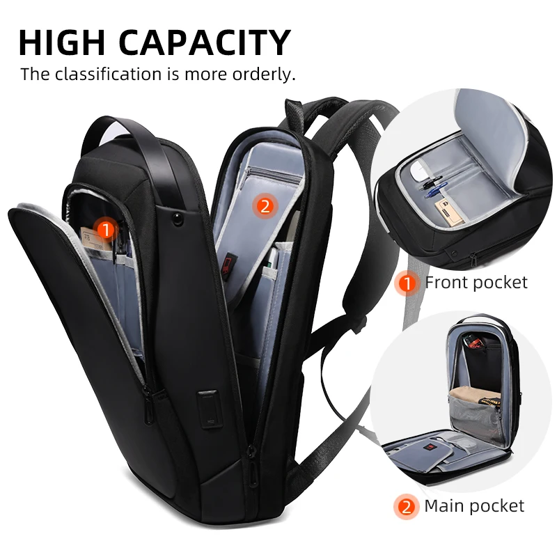 Heroic Knight Men’s Business Backpack Large Capacity 15.6“Laptop Bags Anti Theft Travel Waterproof USB Charging Luxury Backpack 4