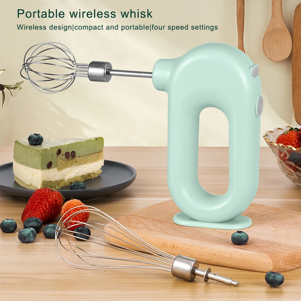 Egg Beater Electric Mixer Kitchen Gadget Quick Charging Battery-operating Convenience USB Charge Adjustable 4 Gears Pink egg beater food mixer electric whisk handheld electric whisk