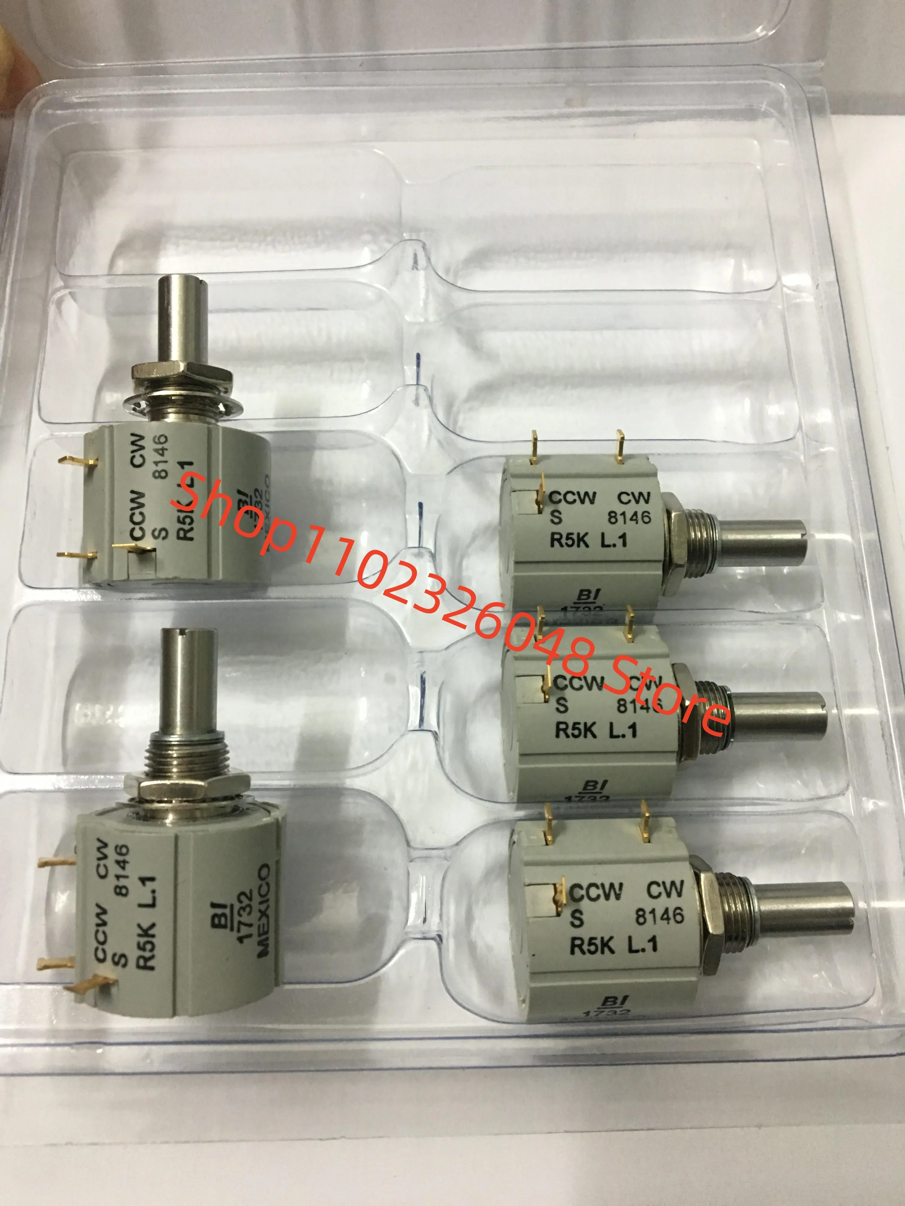 

1PCS 8416 High Precision 5K 10K Multi Coil 10 Coil Wire Wound Adjustable Potentiometer CCW CW S8146R5KL.1 R5K NEW IN STOCK