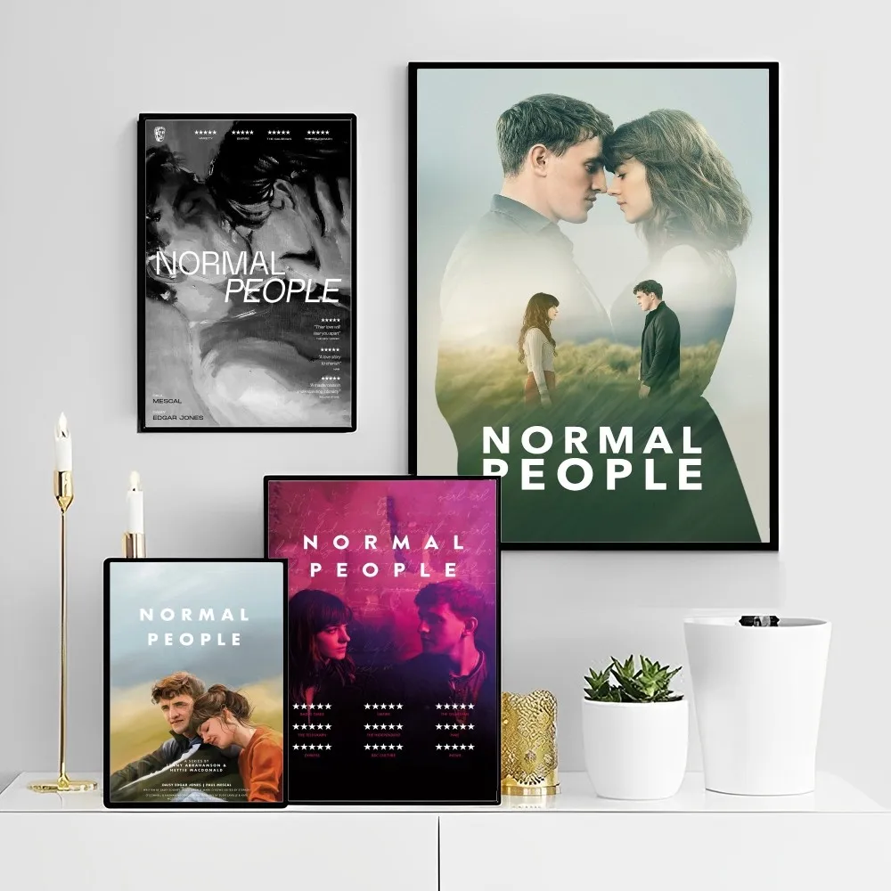 

Normal People Poster Self-adhesive Art Poster Retro Kraft Paper Sticker DIY Room Bar Cafe Vintage Decorative