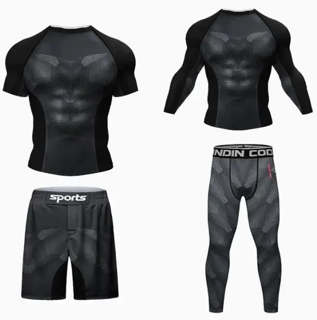 Ensembles de survêtement d'entraînement Rashguard pour enfants, combinaison de sport pour figurines, uniforme de grappin 2