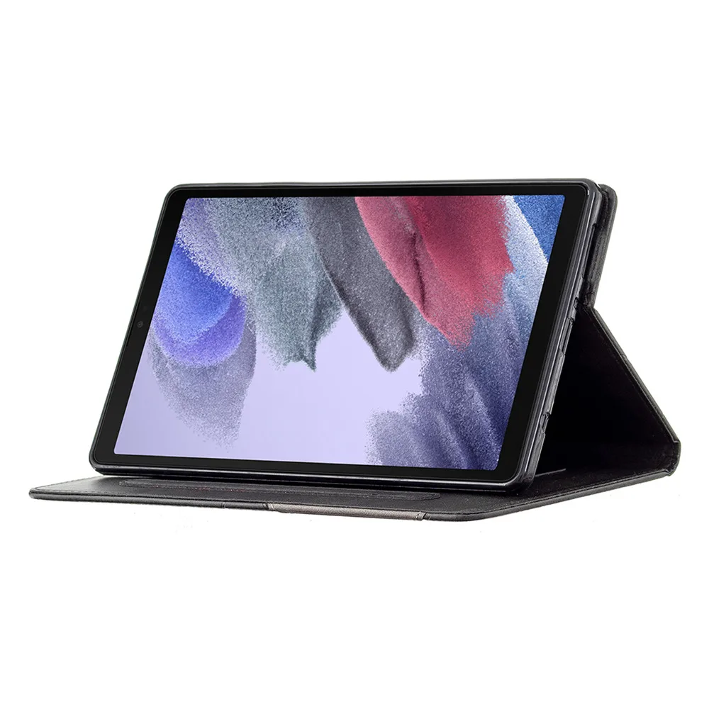 삼성 갤럭시 탭 A7 라이트 8.7 SM-T220 T225 2021 커버, 3D 프린트 케이스, 스마트 PU 가죽 카드 슬롯 스탠드 케이스