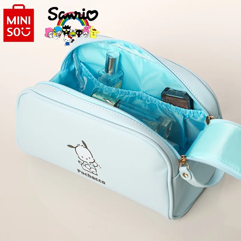 Miniso Sanrio New Women's Makeup Bag Fashionable and High Quality Girl's Wash Bag Cartoon Versatile Women's Handheld Storage Bag