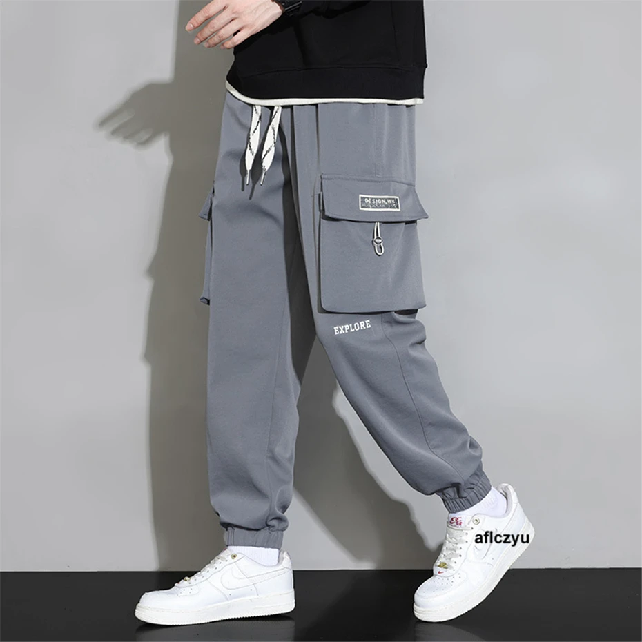 Cargo Pants Men Plus Size 8XL Jogger Pants Fashion Casual Harajuku Joggers Male Big Size Ankle-length Pants