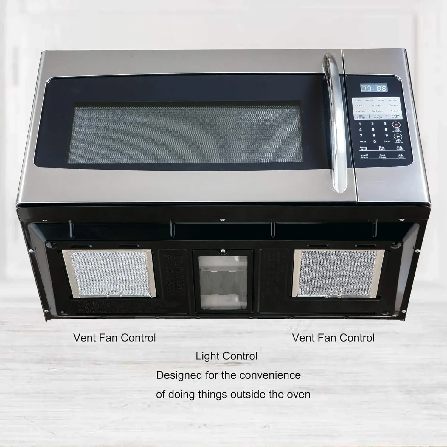The Range Microwave Oven with Vent, 1.7 Cu. Ft 30 Inch 1000W Over the Stove Microwave with Exhaust Fan, Stainless Ste 4