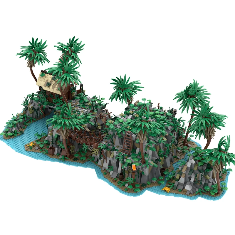 

4008PCS medieval Pirate Series MOC Model Dominica Treasure Island Building DIY creative ideas childrenToy Gift building blocks