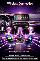 Lecteur vidéo multimédia embarqué au prix d'usine, compatible avec les BMW Série 3/4 F30 F31 F32 F33 F34 F35 F36 de 2013 à 2017, avec écran 10,25 pouces NBT, CarPlay sans fil, Android Auto, radio, navigation et GPS, Android 15, puce Qualcomm Snapdragon 665. 6
