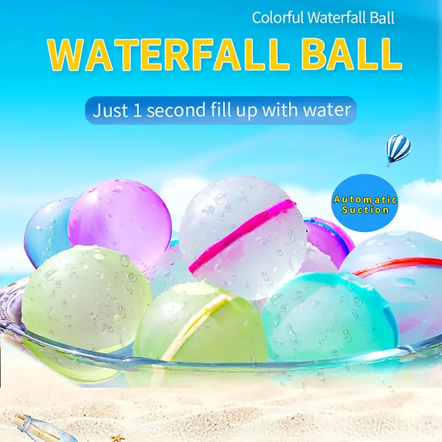 1-12PCS Water Bomb Splash Balls Reusable Water Balloons Water Absorbent Ball Outdoor Pool Beach Play Toy Pool Water Fight Games 3