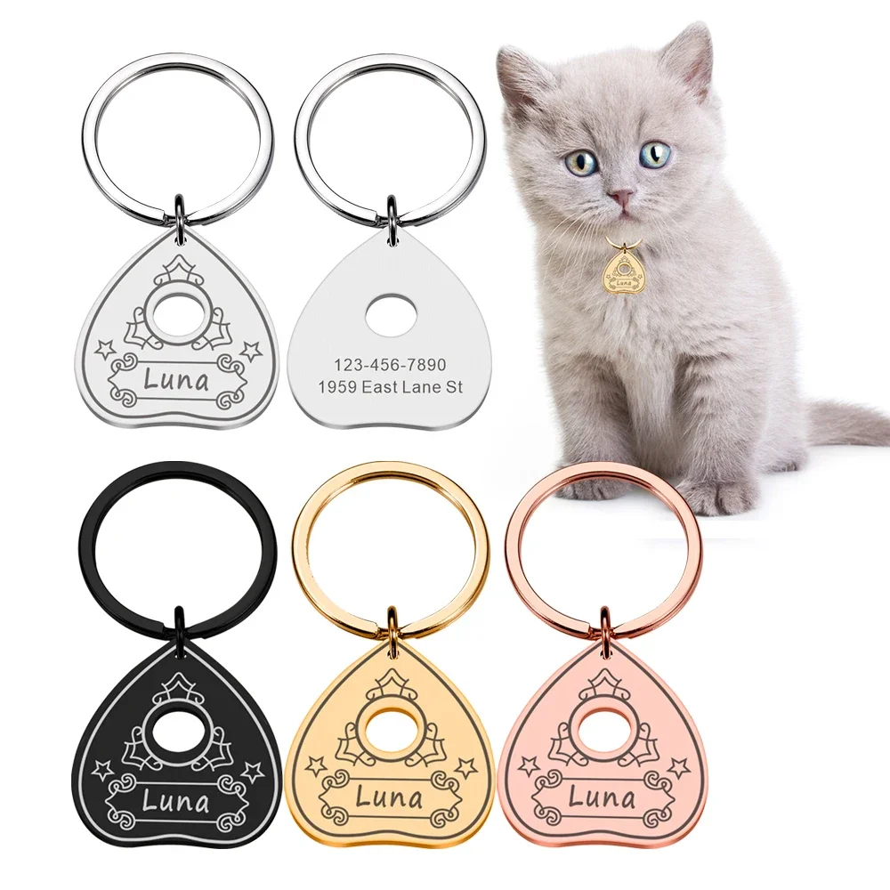 

Personalized Dog ID Tag Engraved Cat Dog Puppy Kitten Pet Anti-lost Name Customized Collar Tags Pendant Pet Accessories Pendant