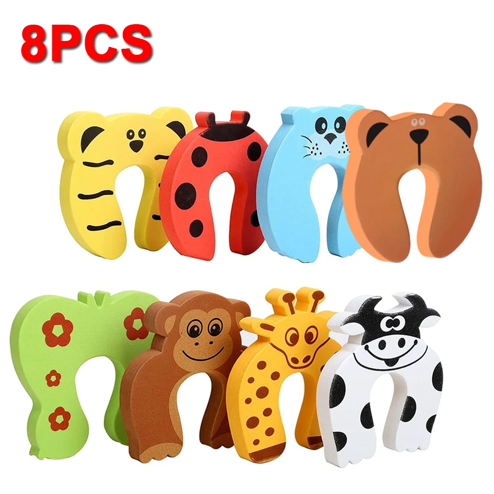 Finger Pinch Guard Door Stopper EVA C Shape Protection Baby Safety Foam Door Clamp 8Pcs