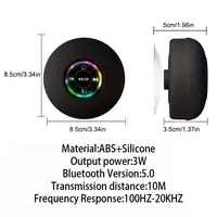 Altavoz Bluetooth resistente al agua con luces LED coloridas, fuerte ventosa y soporte para teléfono, mini altavoz portátil para exteriores/espectáculos - Imagen 6