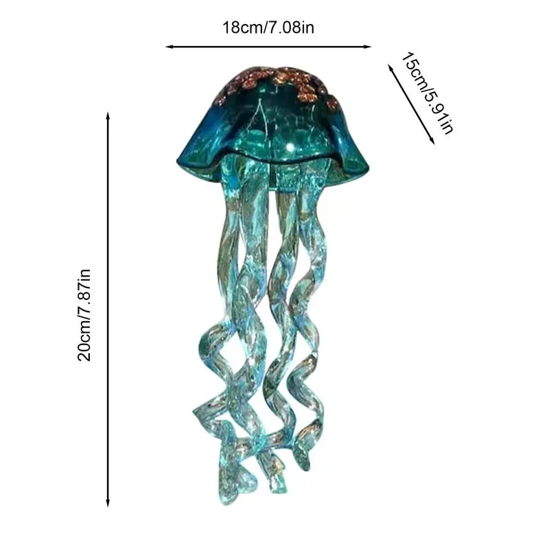 Jellyfish Charm Decor Sea Wind Chime Charm Acrylic Jellyfish Sea Wind Chimes For Garden Yard Wedding Decor Beach