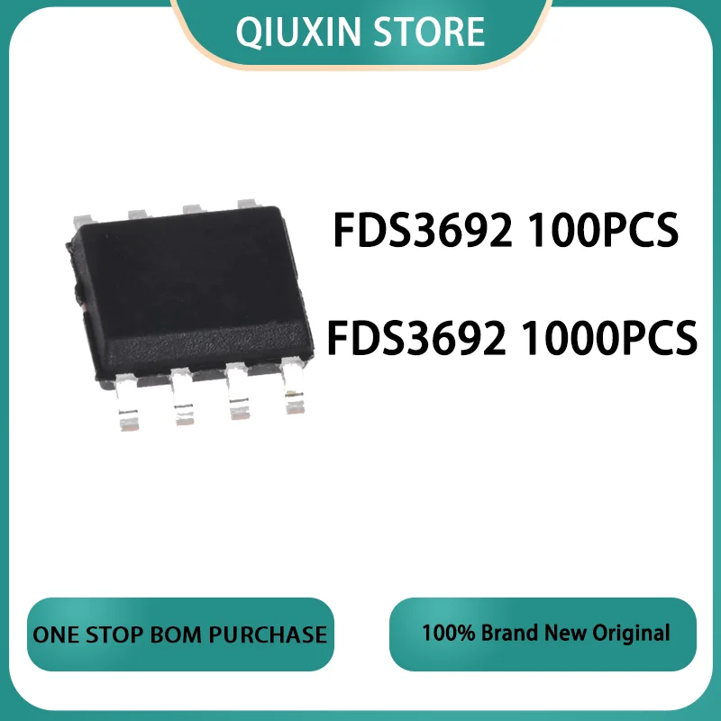 

100PCS 1000PCS FDS3692-NL SOIC8 Mosleader FDS3692 SOP8 N-Channel 100V 4.5A Made in China High quality